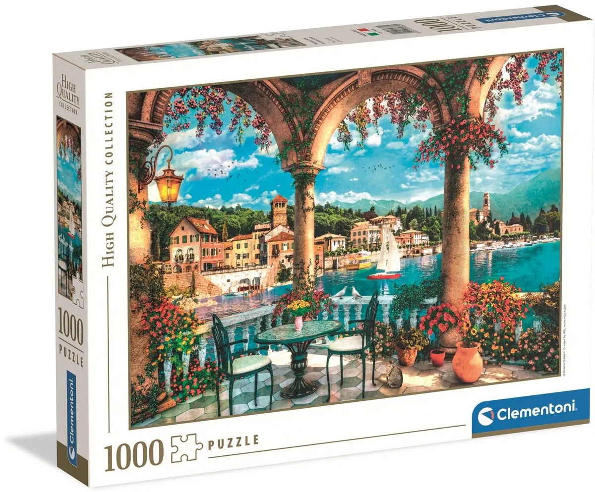 Clementoni Puzzel 1000 Stuks Balkon Uitzicht Comomeer - Multikleur