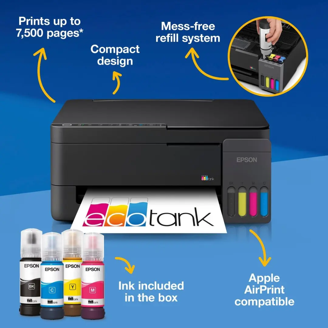 Epson EcoTank ET-2910 All-in-One Printer - A4 Kleur - Wi-Fi