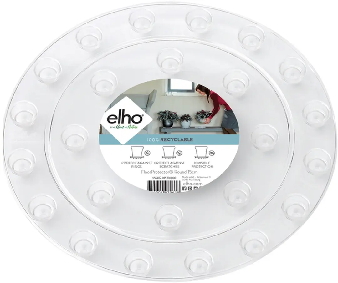 Elho Floorprotector Rond 21cm - Transparant