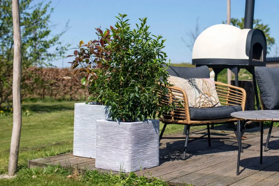 Capi Europe Bloempot Vierkant Rib NL KOFZ903 - 52L - Antraciet