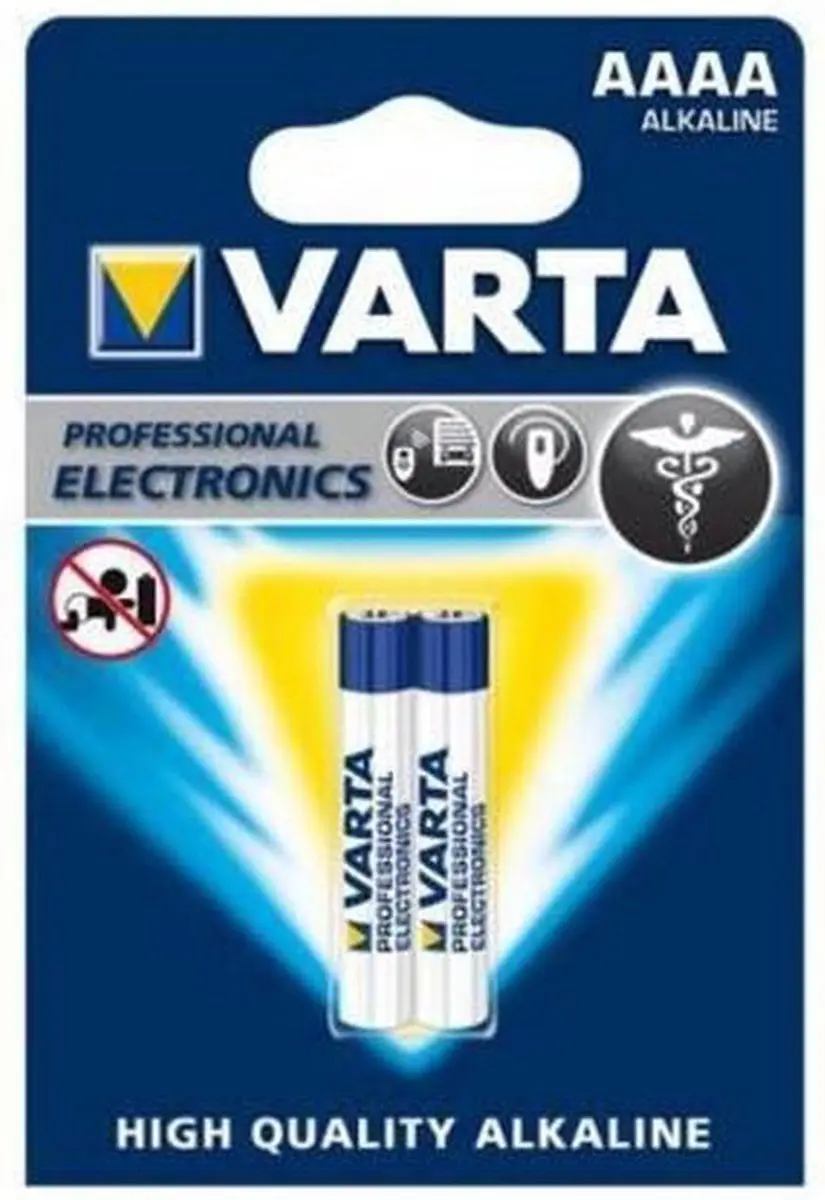 Varta AAAA Alkaline Batterijen 640mAh - 2 Stuks