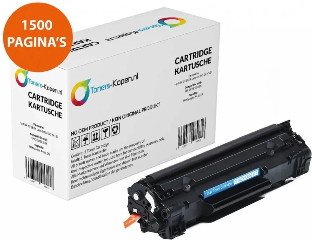 HP CF283A Toner Zwart 1500 Pagina's - Compatibel M125/M201