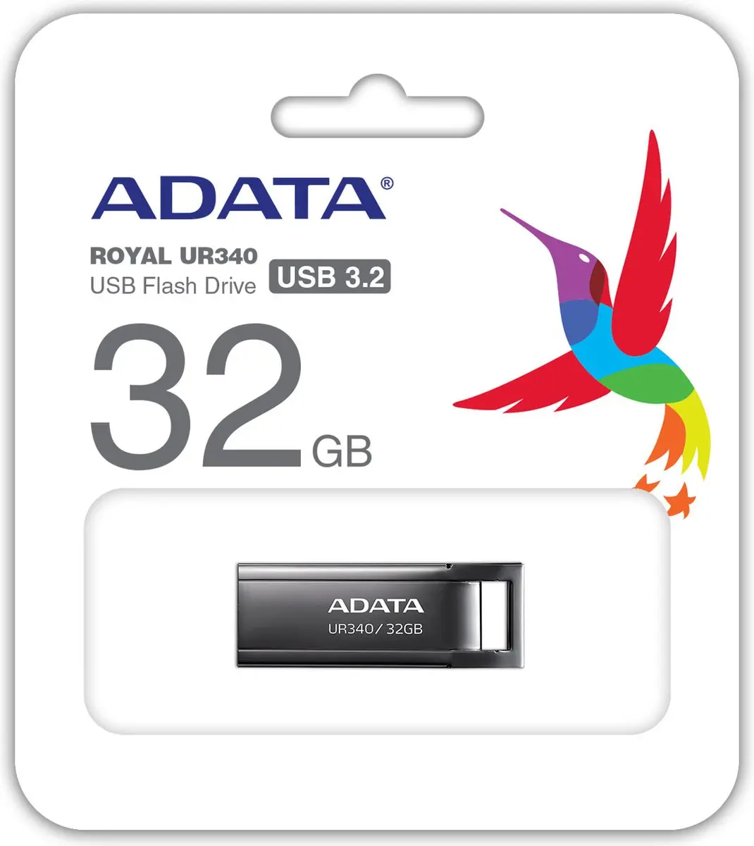 ADATA UR340 USB Flash Drive 32GB - Zwart