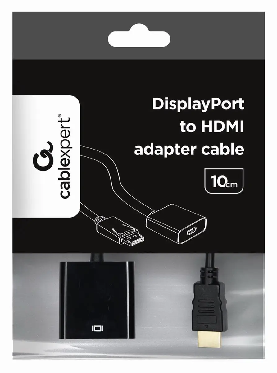 Cablexpert A-DPM-HDMIF-002 DisplayPort naar HDMI Adapterkabel - Zwart