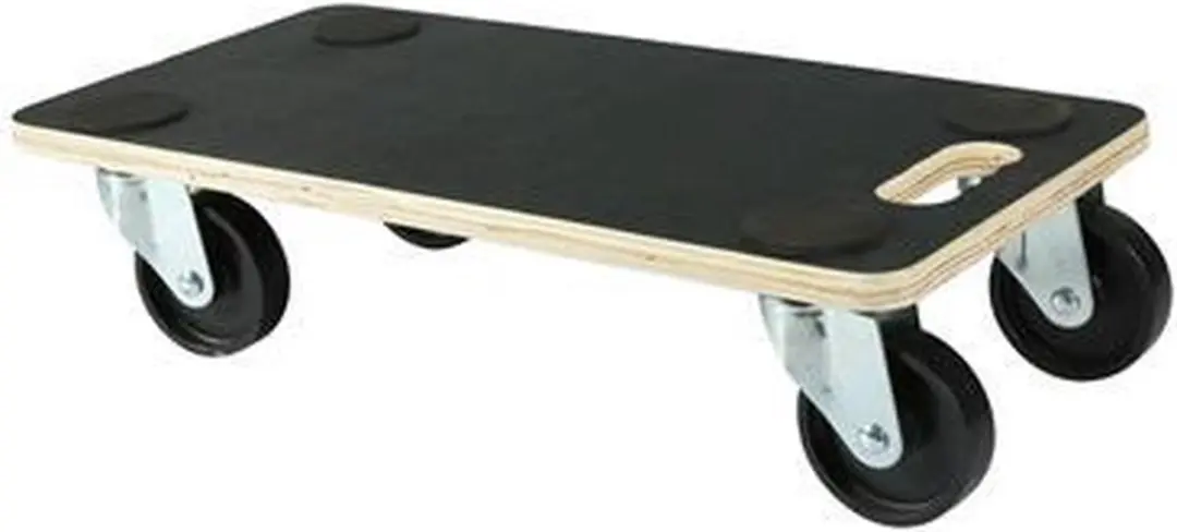 T4all Meubelroller 300kg - 58x30cm - Zwart/Bruin - afbeelding 6 van 6