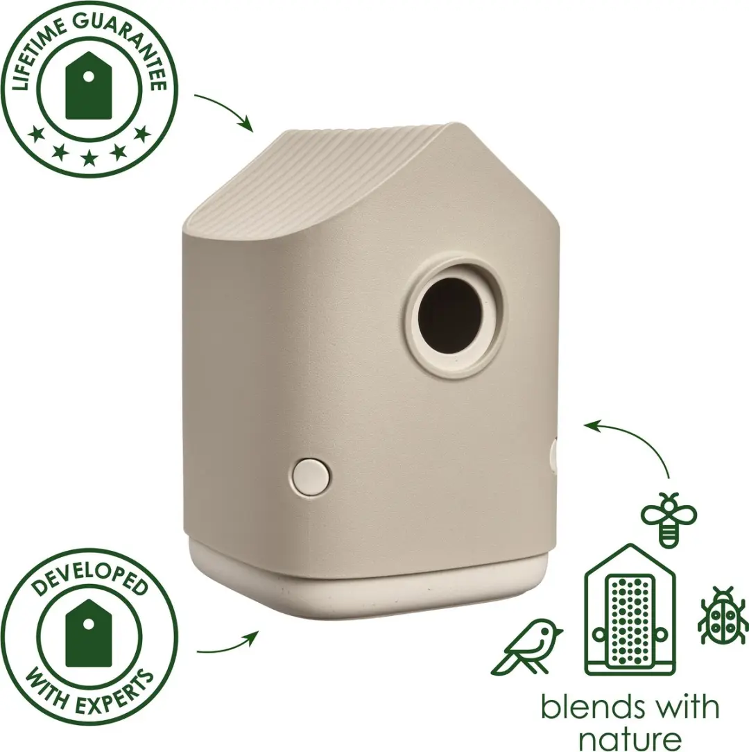 Elho Cosy Bird House Vogelhuisje 18cm - Paddenstoel Beige