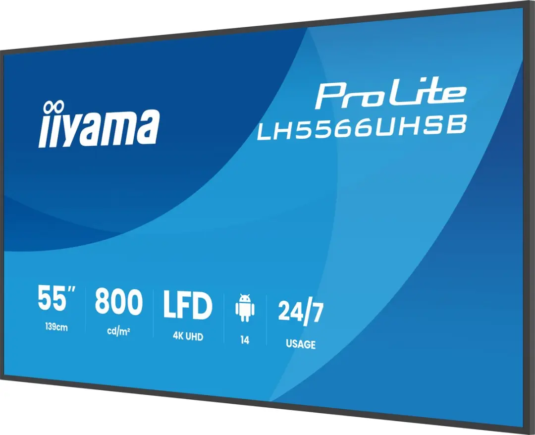 iiyama LH5566UHSB-B1AG Digitale Signage 55" LCD - 4K Ultra HD - Android 24/7