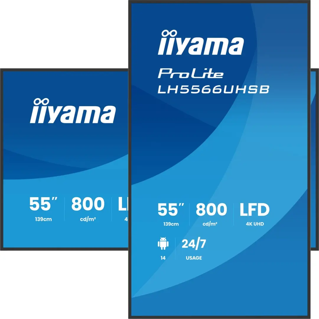 iiyama LH5566UHSB-B1AG Digitale Signage 55" LCD - 4K Ultra HD - Android 24/7