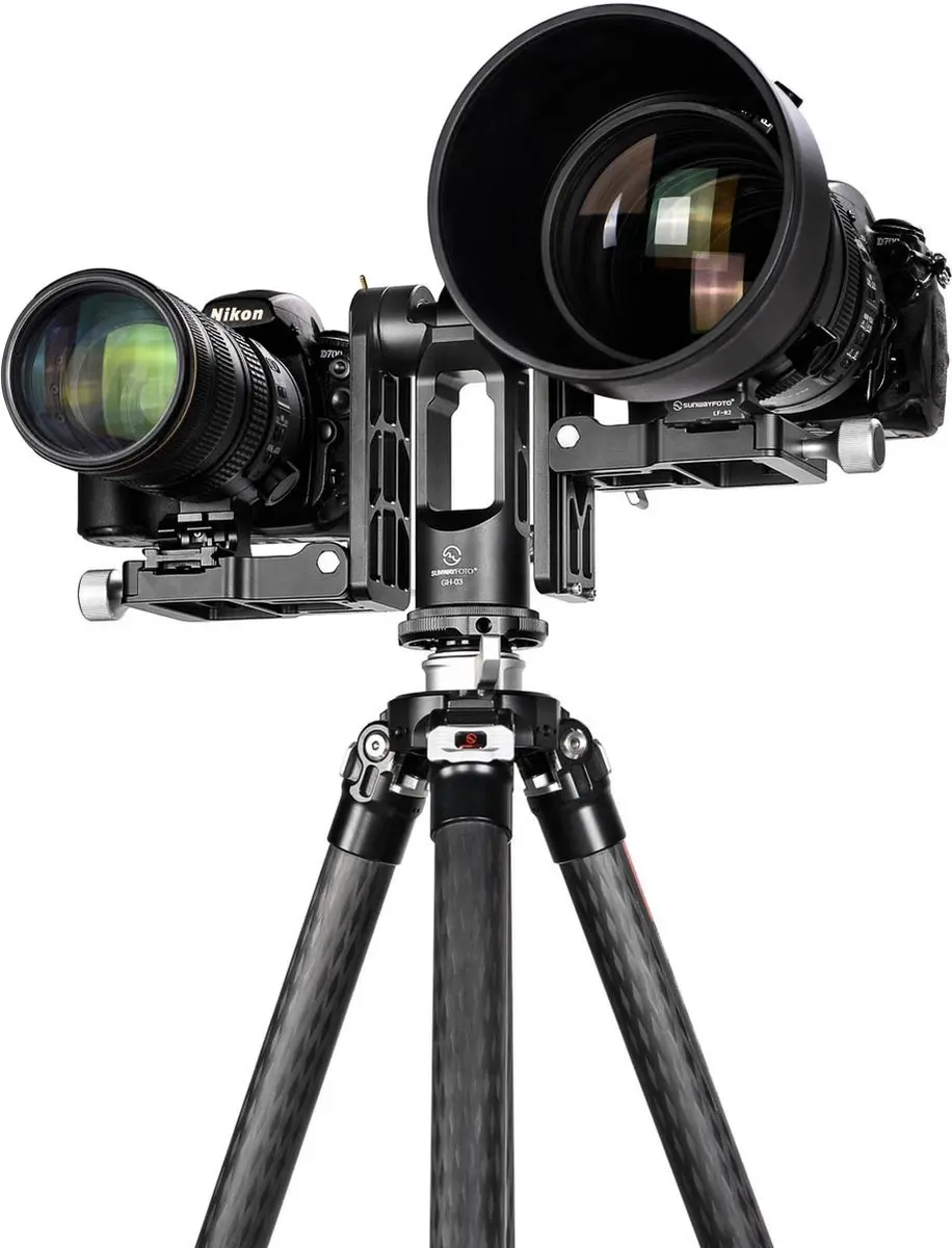 Sunwayfoto GH-03 Double Gimbal Head - 30kg - Zwart
