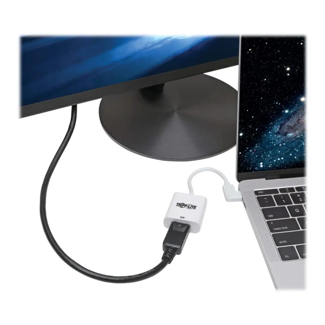 Tripp Lite U444-06N-DP-RA USB-C naar DisplayPort Adapter - 4K - Wit