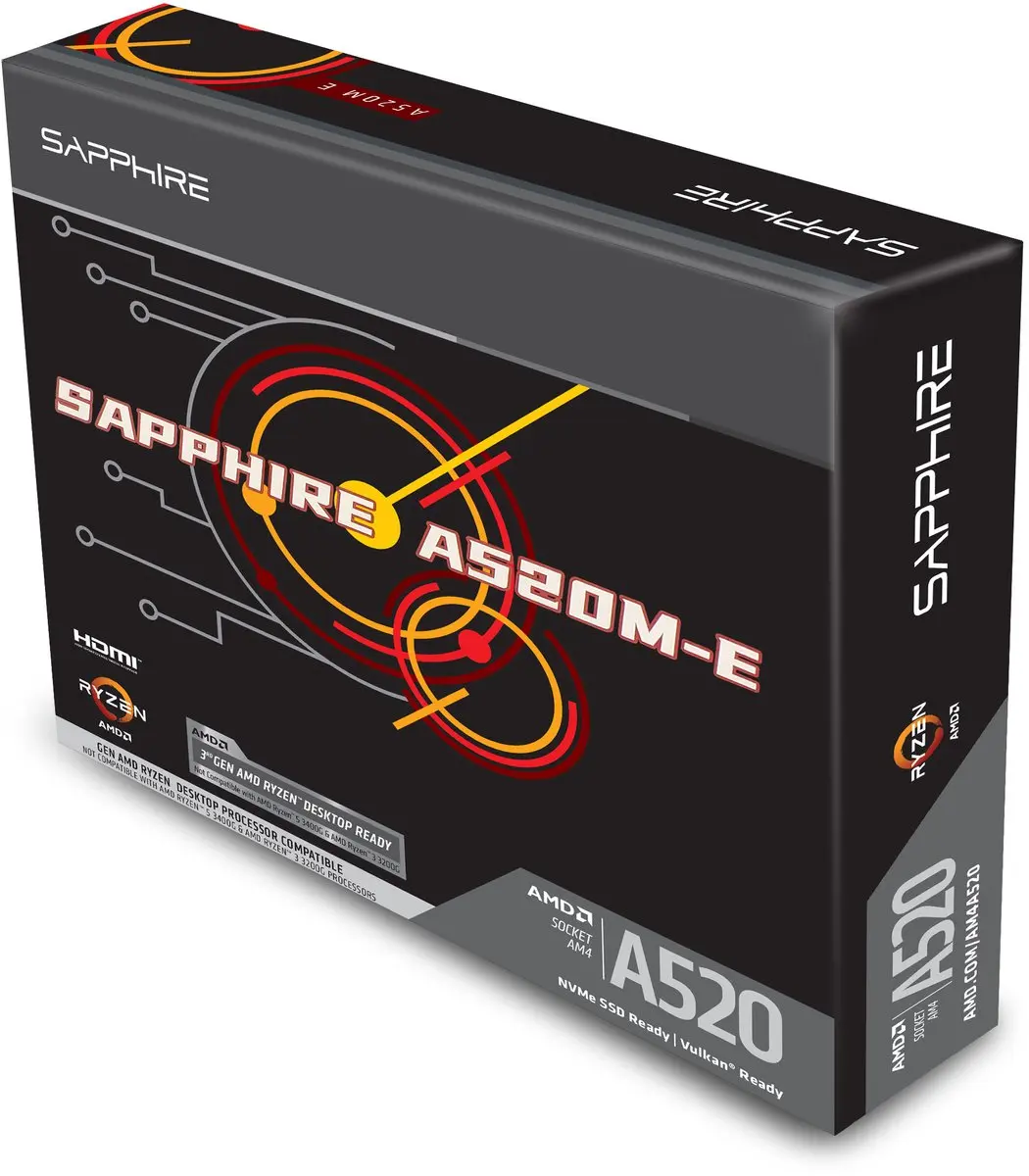 Sapphire A520M-E Micro ATX Moederbord - AMD A520