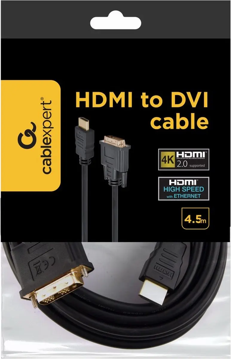 Cablexpert HDMI naar DVI-D Kabel 5m - Zwart
