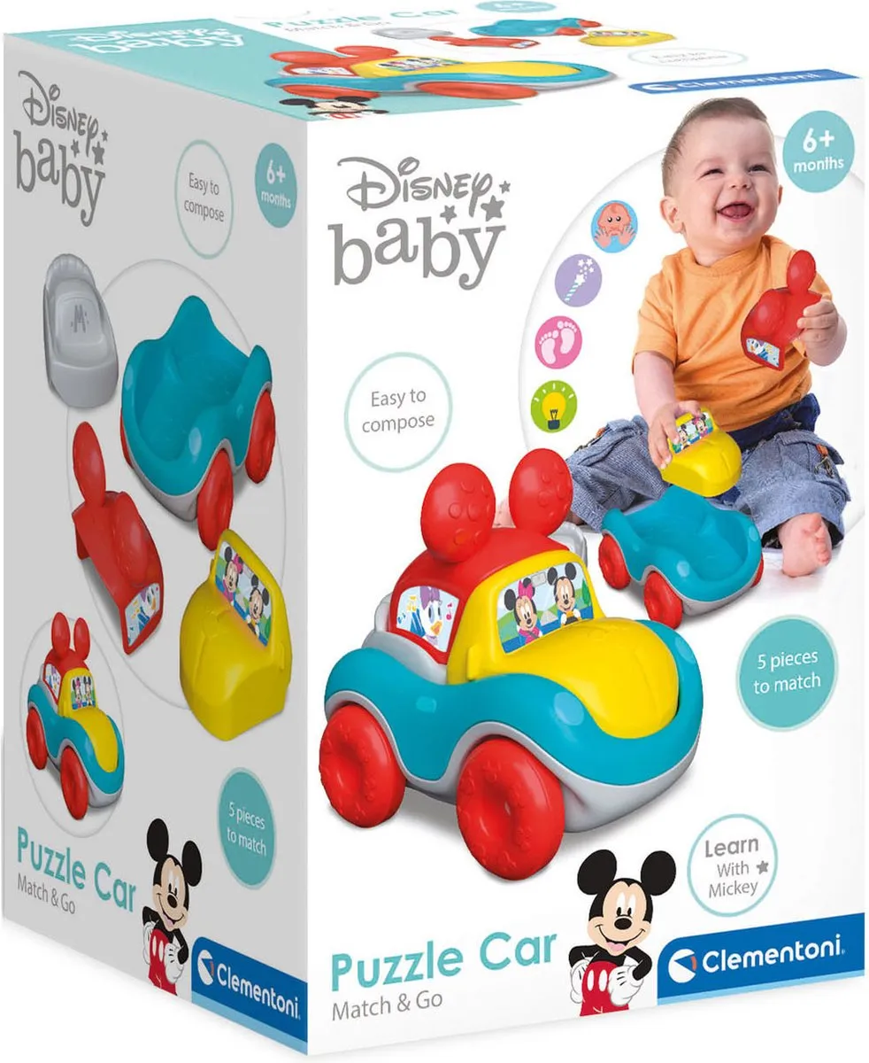 Clementoni Disney Baby Puzzel Auto - Blauw