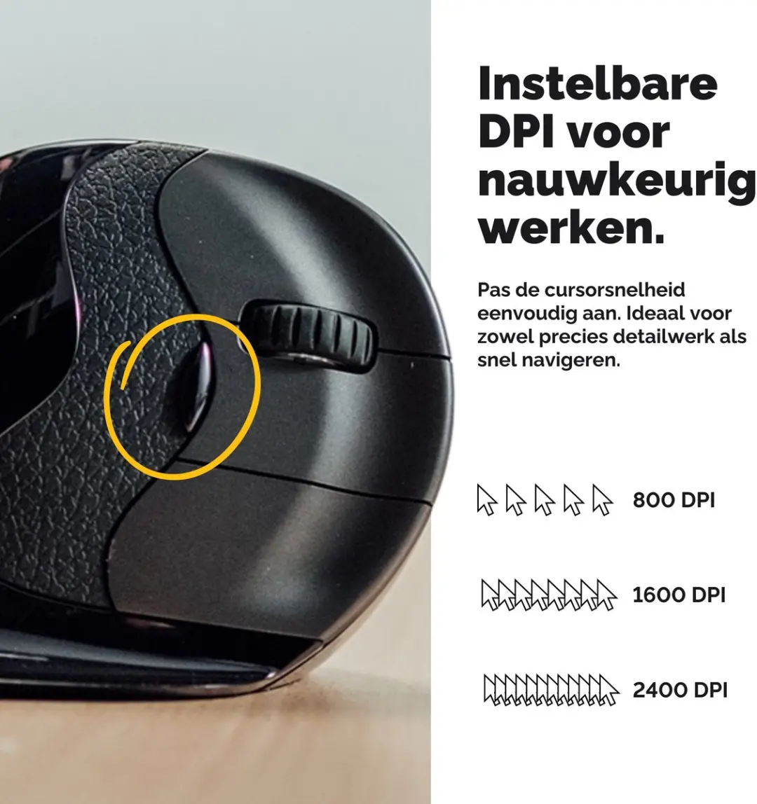Evoluent VMDMW Verticale Muis - Medium - Zwart
