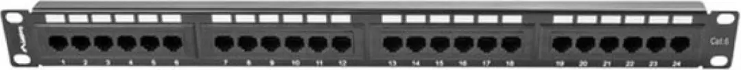 Lanberg PPU6-1024-B Patch Panel 24-Poorts Cat6 - Zwart