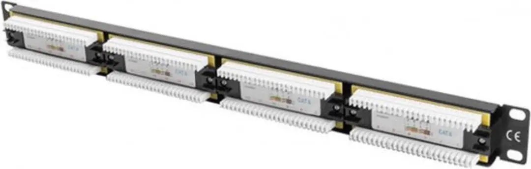 Lanberg PPU6-1024-B Patch Panel 24-Poorts Cat6 - Zwart