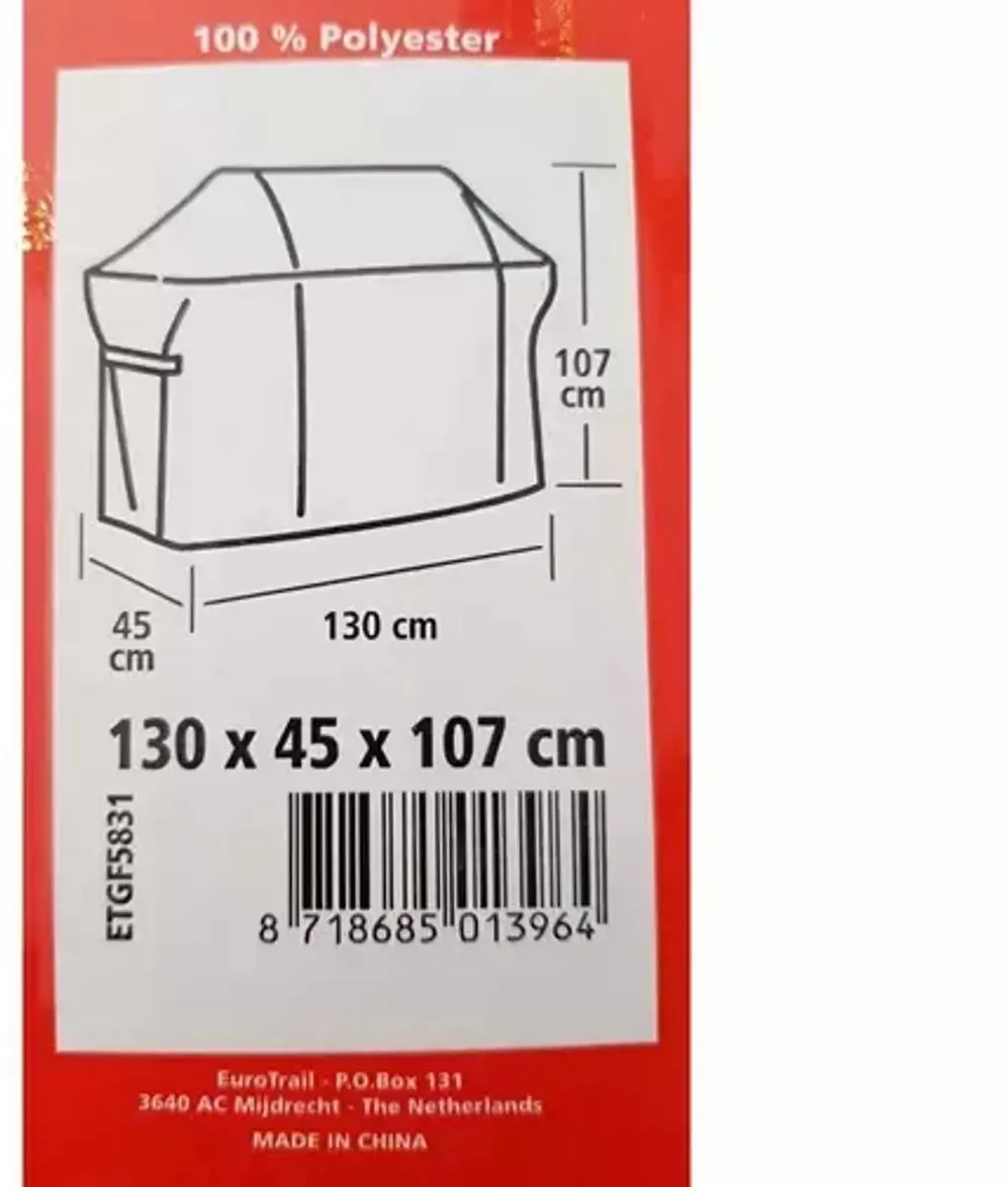 Eurotrail BBQ Hoes ETGF5831 - 130cm - Zwart
