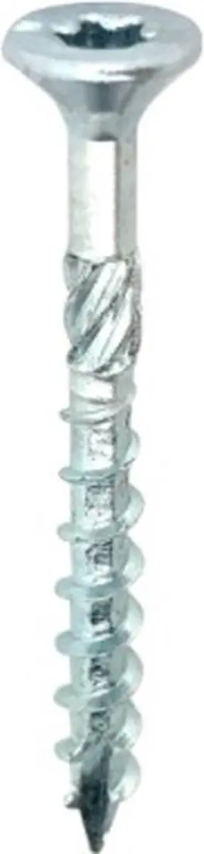 Woodies Ultimate Torx Platverzonkenkopschroef 4x60 - 200 Stuks - Blauw Verzinkt