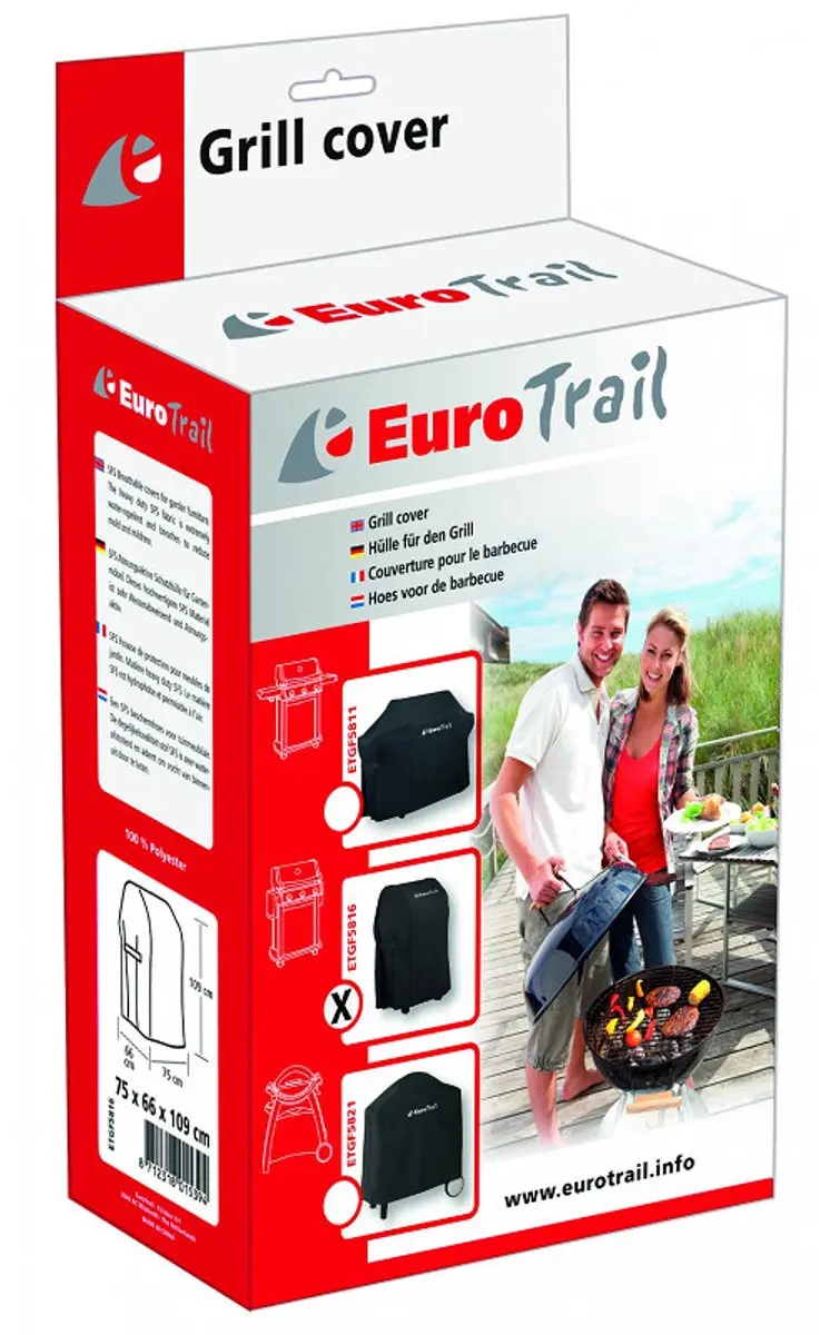 Eurotrail BBQ Hoes 86x37x89cm - Zwart