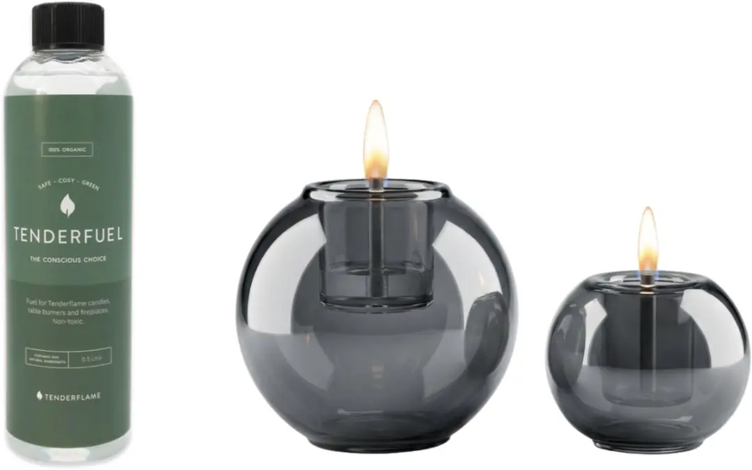 Globus Giftset Tenderflame Bio-Ethanol Tafelhaard - Grau