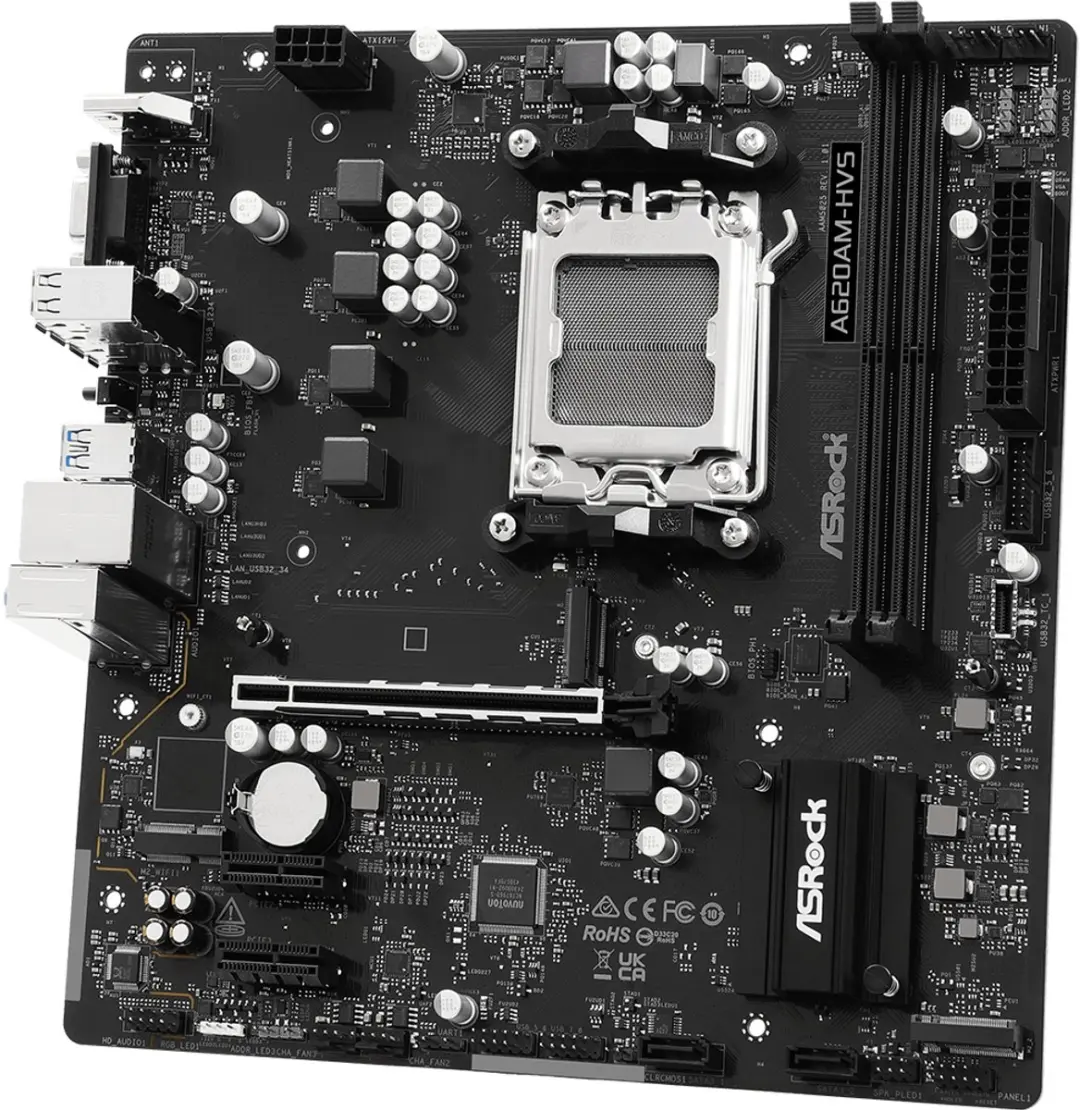 ASRock A620AM-HVS Moederbord - AM5 - DDR5 - Micro-ATX