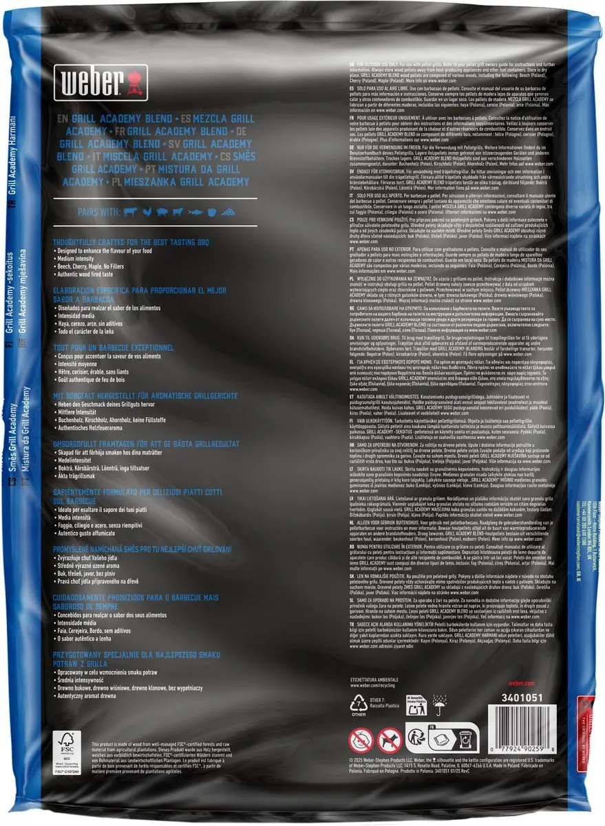 Weber Wood Pellets Grill Academy Blend 8kg