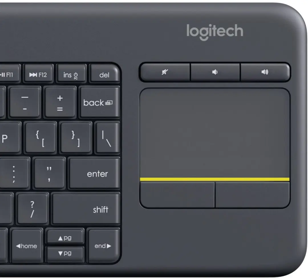 Logitech K400 Plus Draadloos Toetsenbord - Touch - AZERTY BE - Zwart