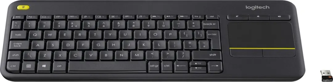 Logitech K400 Plus Draadloos Toetsenbord - Touch - AZERTY BE - Zwart