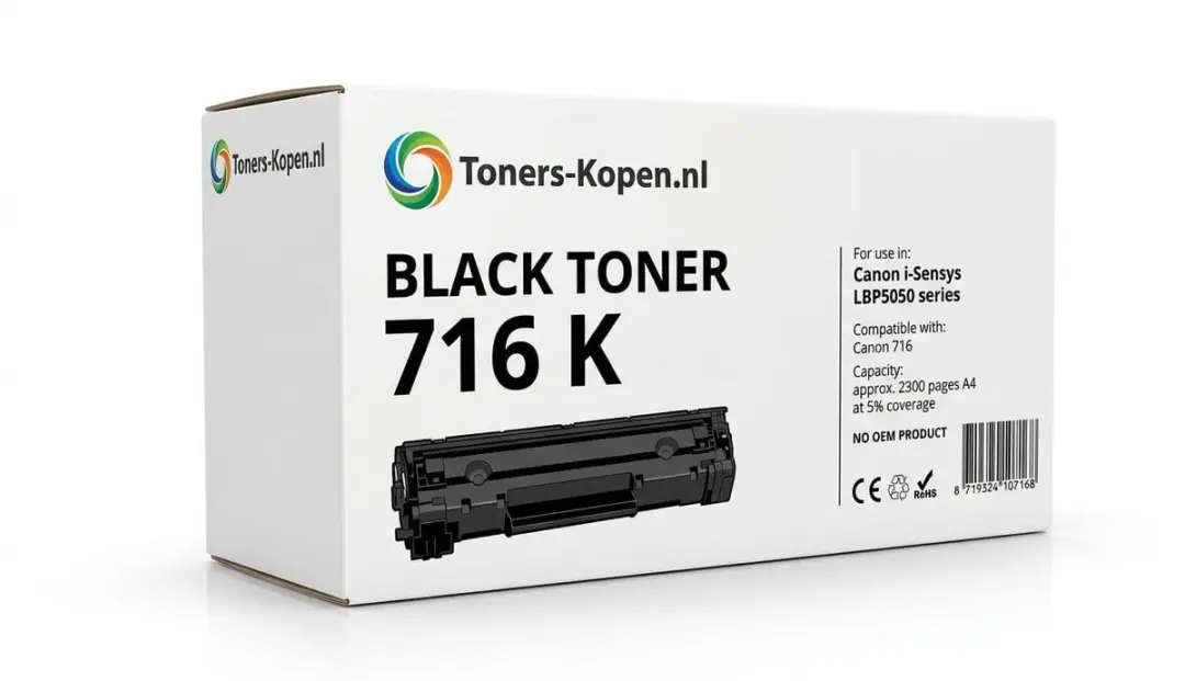 Canon 716BK Toner - 2300 Pagina's - Zwart