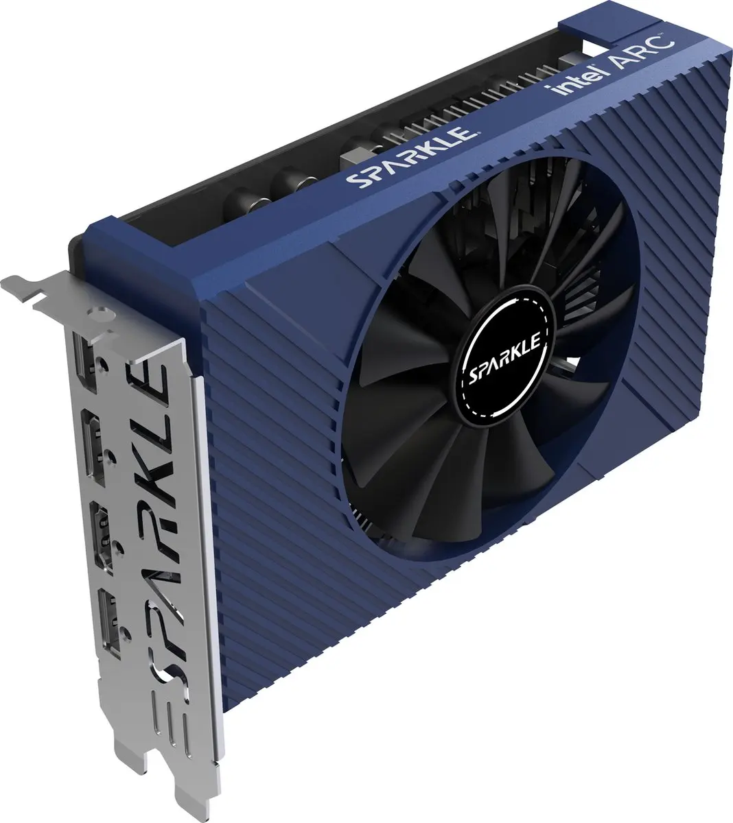 Sparkle Intel Arc A380 SA380E-6G Videokaart - 6GB GDDR6 - Zwart/Blauw/Zilver