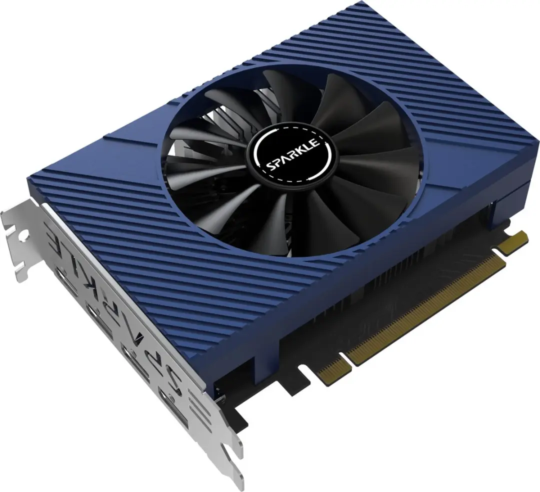 Sparkle Intel Arc A380 SA380E-6G Videokaart - 6GB GDDR6 - Zwart/Blauw/Zilver