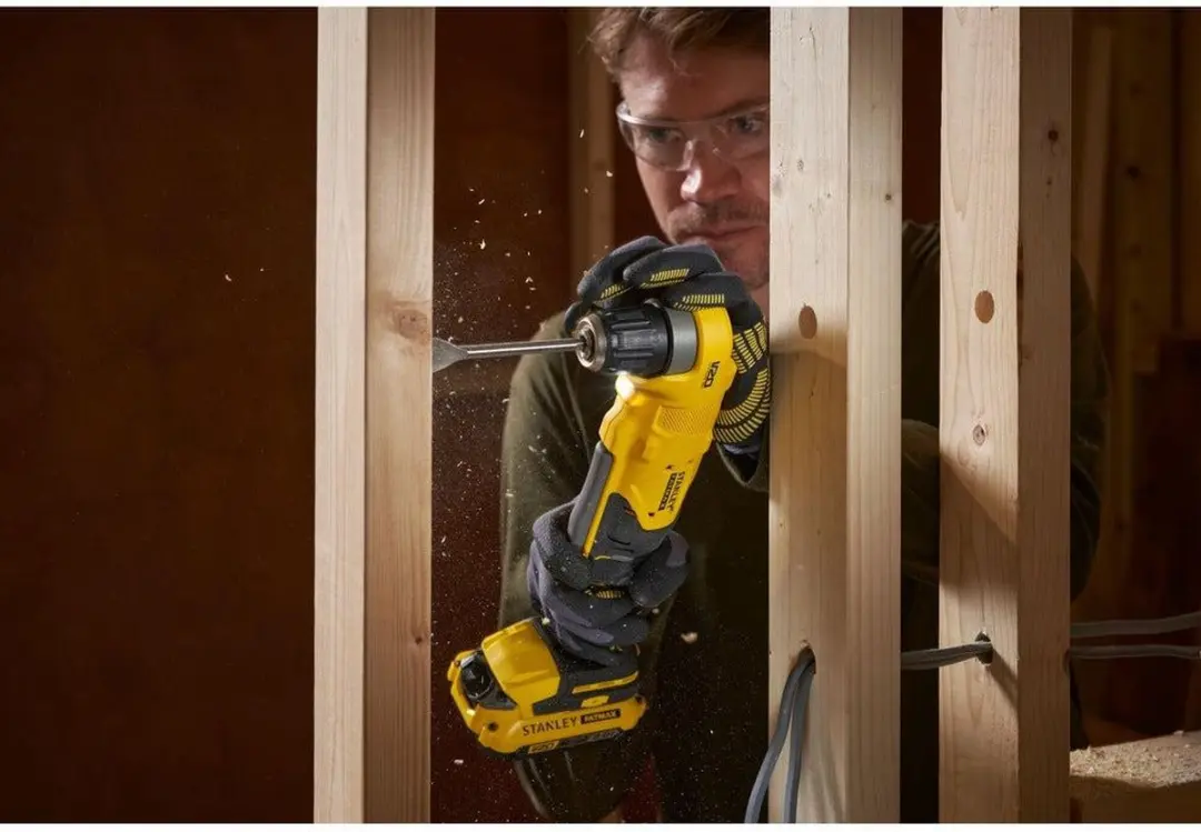 Stanley FATMAX V20 SFMCD750D2K Haakse Boormachine 18V - 28mm Hout