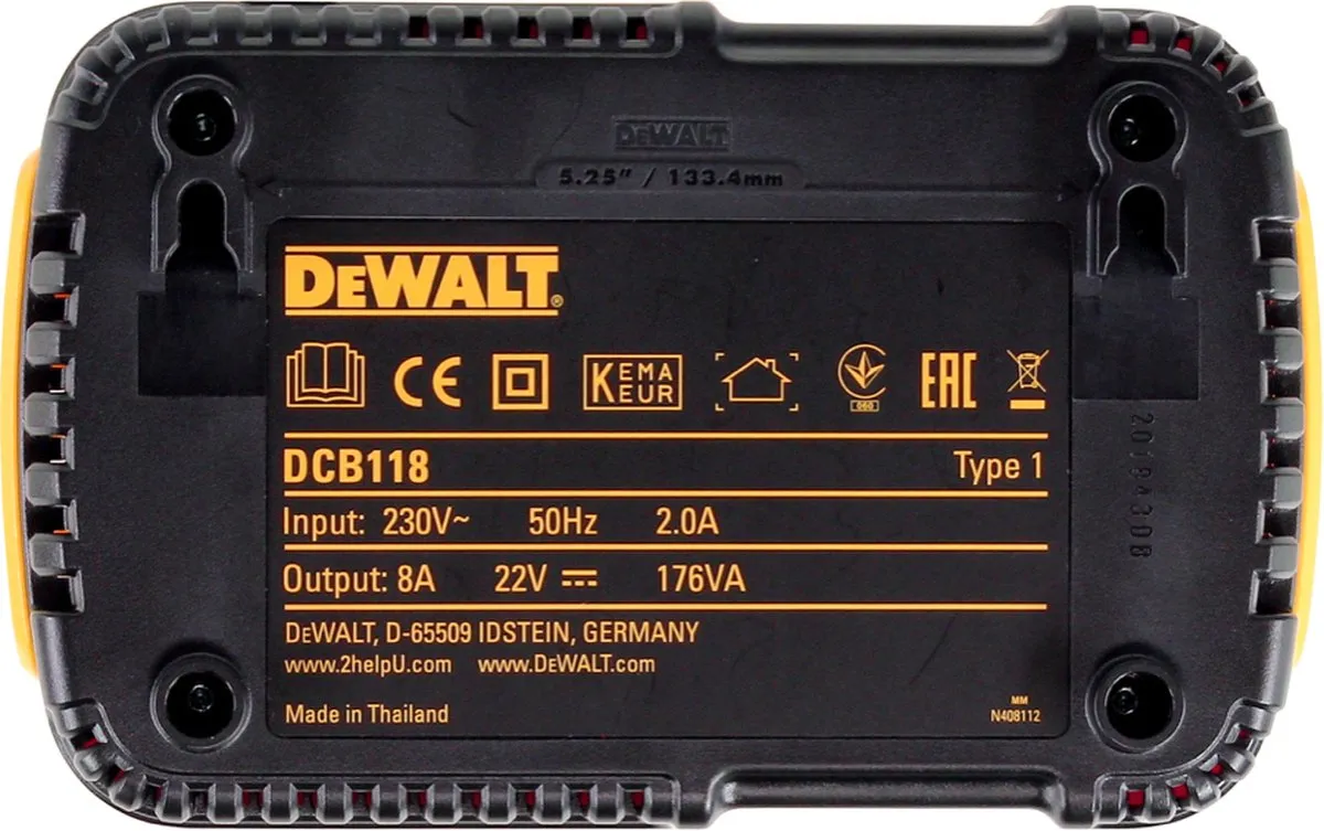 DeWalt DCB 118 X2 FlexVolt Starterset - 2x 9,0 Ah Accu - afbeelding 3 van 5