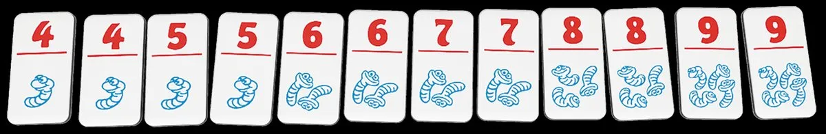 999 Games Regenwormen Junior Dobbelspel 999-RGW07 - 12 Tegels