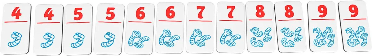 999 Games Regenwormen Junior Dobbelspel 999-RGW07 - 12 Tegels