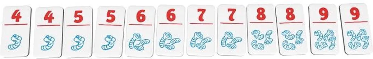 999 Games Regenwormen Junior Dobbelspel 999-RGW07 - 12 Tegels