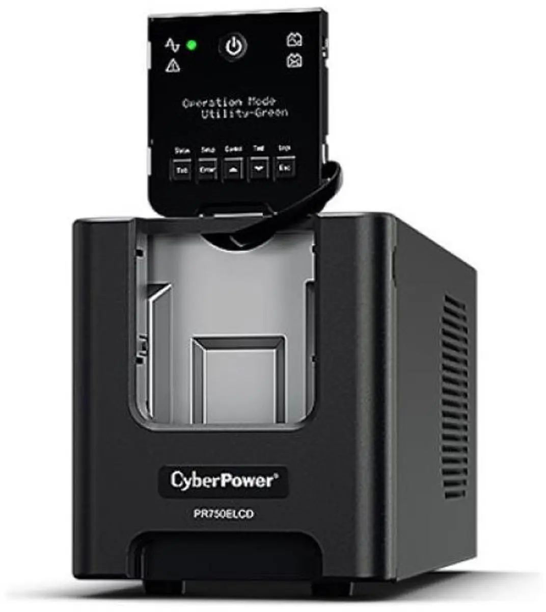 CyberPower PR750ELCDRT1U UPS 1U - 750VA/500W - 6 Stopcontacten - Zwart