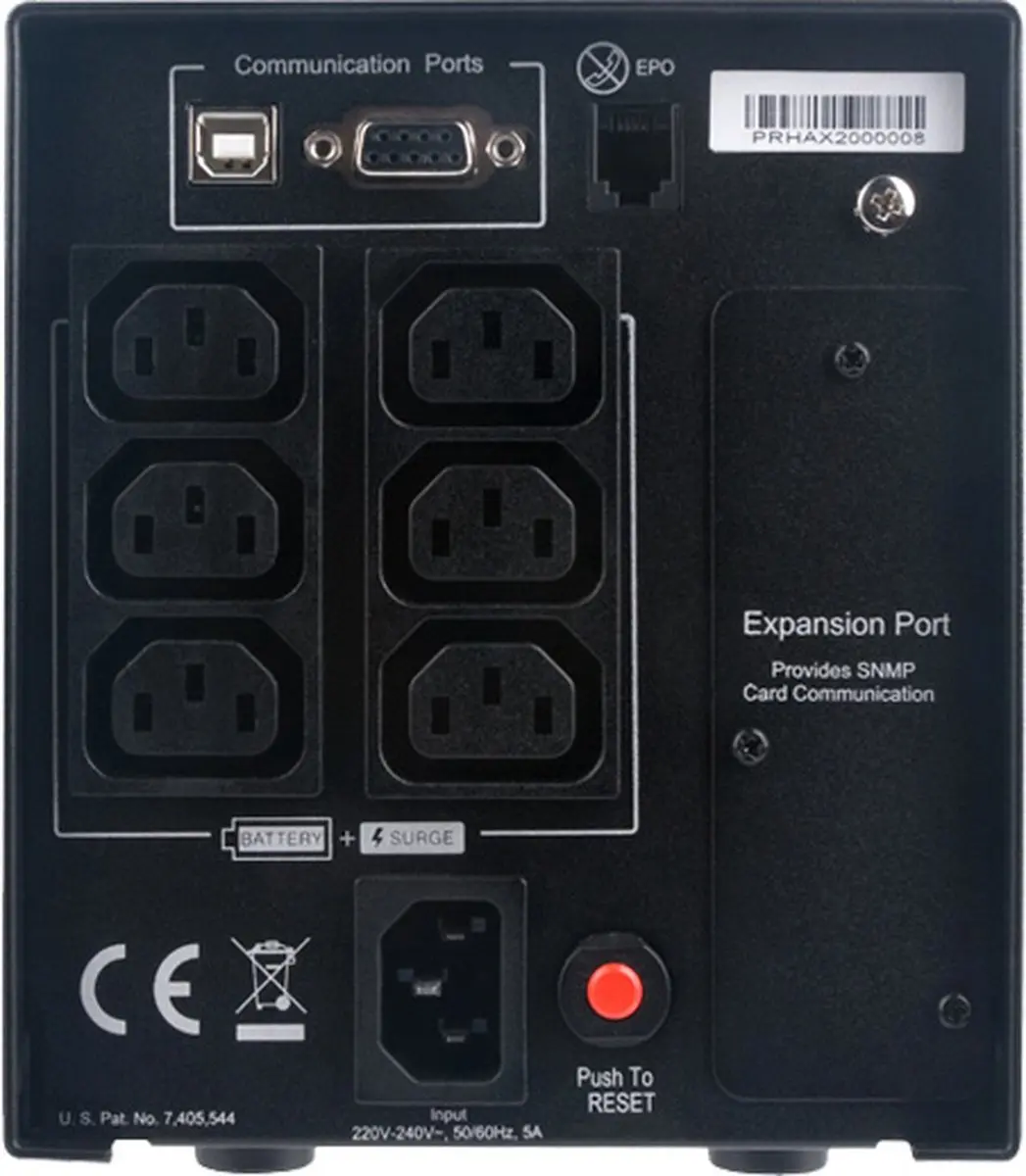 CyberPower PR750ELCDRT1U UPS 1U - 750VA/500W - 6 Stopcontacten - Zwart