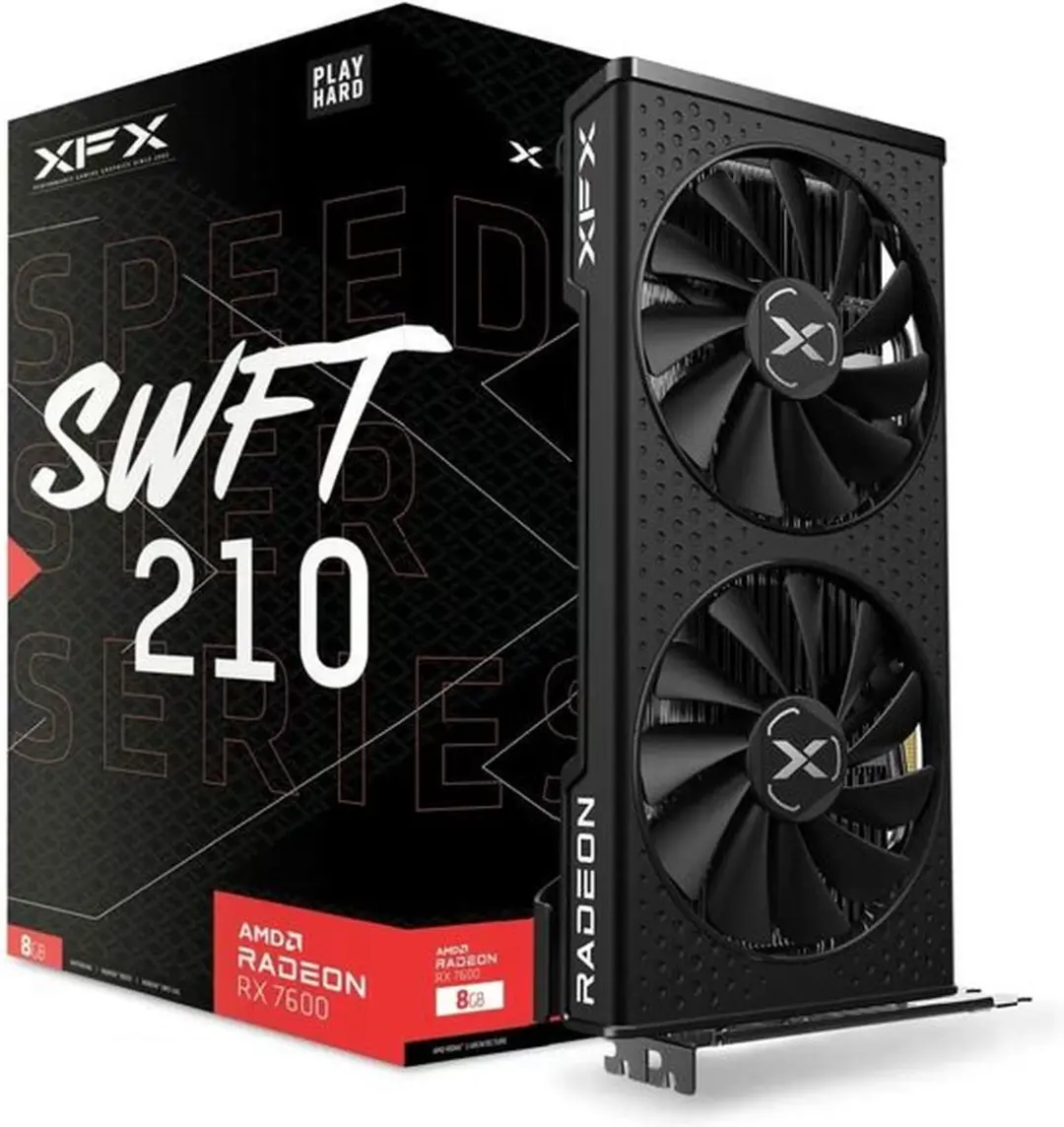 XFX Speedster SWFT 210 RX-76PSWFTFY Videokaart - 8GB GDDR6 - afbeelding 6 van 6
