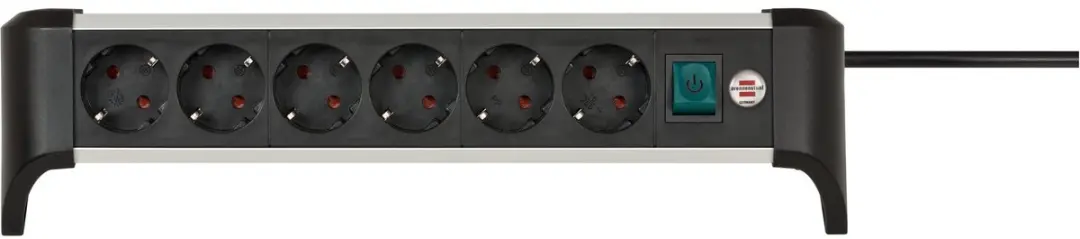Brennenstuhl Alu-Office-Line 6-voudig 3m 3G1,5 Stekkerdoos