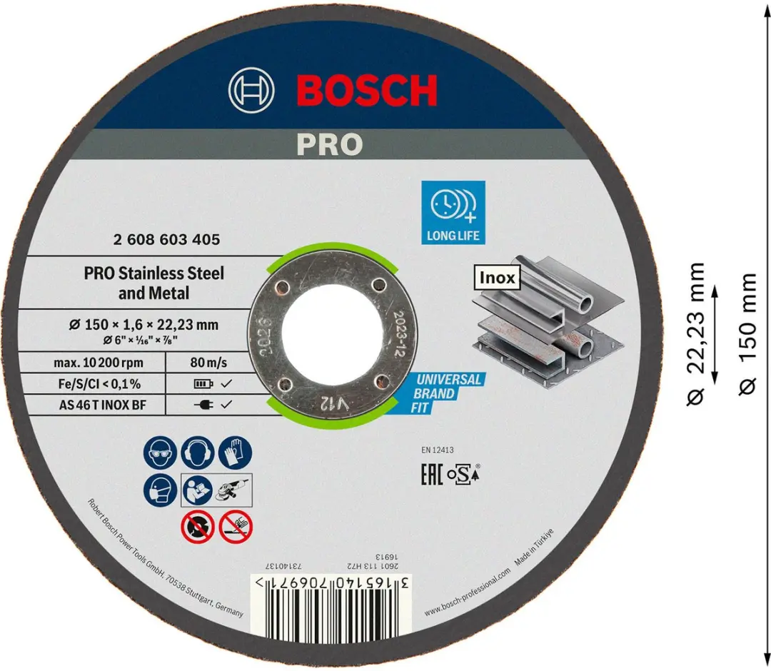 Bosch Expert for Inox Doorslijpschijf 150mm - AS 46 T INOX BF