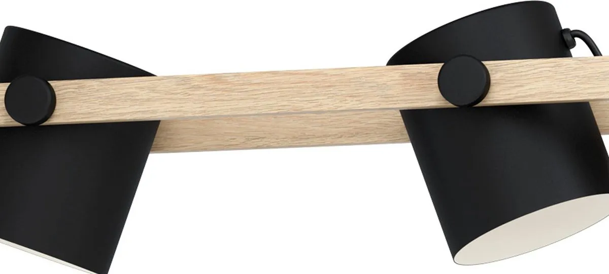 Eglo Hornwood Hanglamp E27 110cm - Zwart/Bruin/Crème