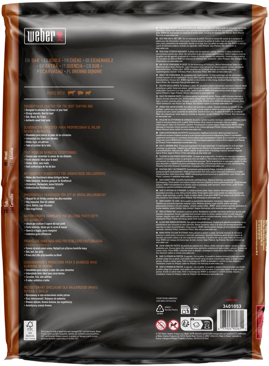 Weber Wood Pellets Eiken 8kg