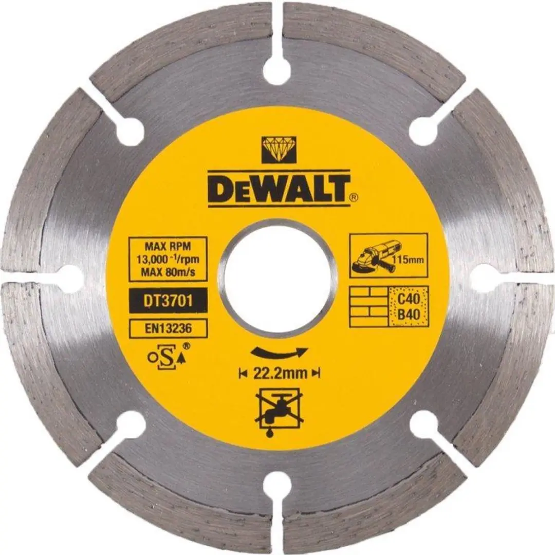 DeWalt DT3701 Diamantdoorslijpschijf 115mm