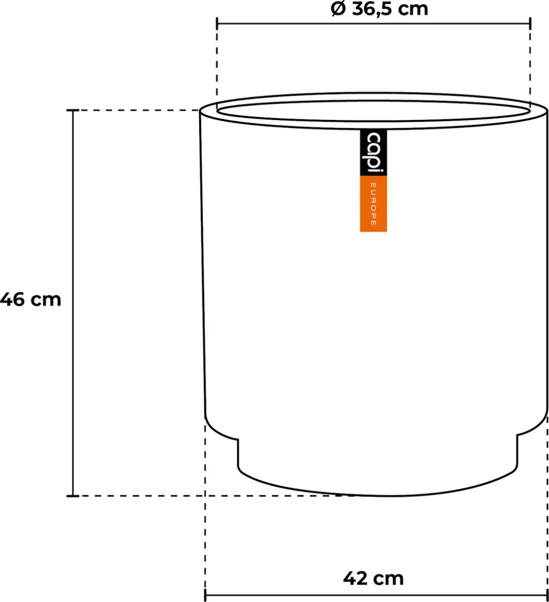 Capi Europe Groove NL Vaas Cilinder 60L - Zwart