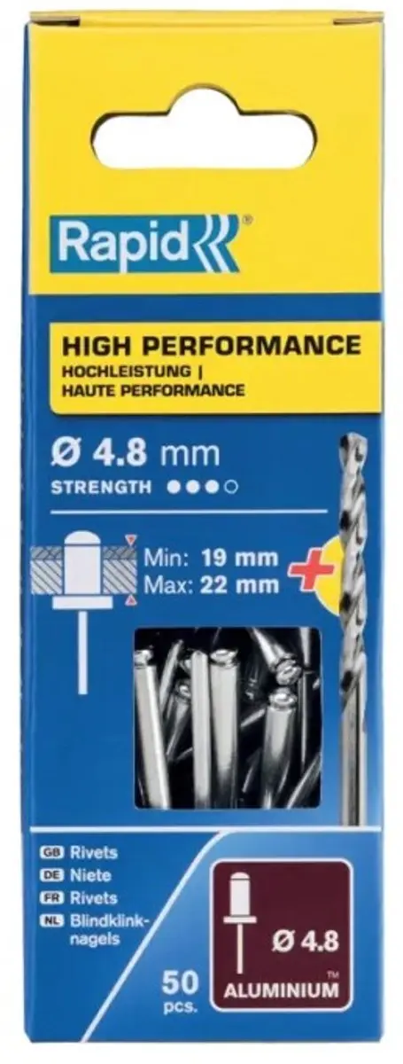 Rapid High Performance Klinknagel 5000392 - Ø4.8x25mm - Wit