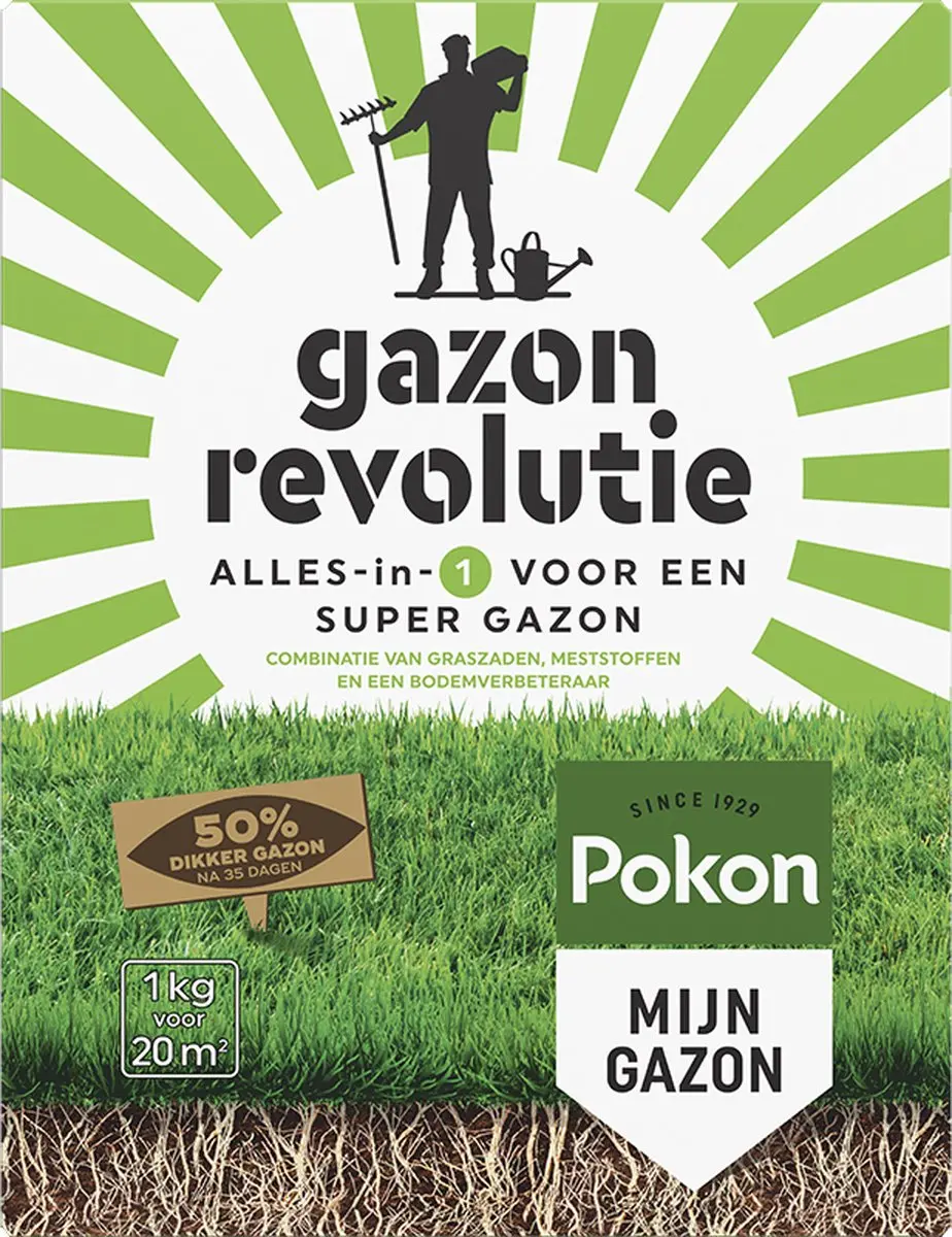 Pokon Gazon Revolutie 1kg Bodemverbeteraar - 20m²