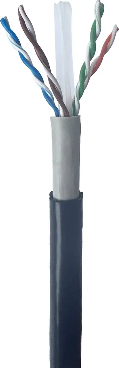 CAT6 UTP LAN outdoor cable, solid, 305 m, black