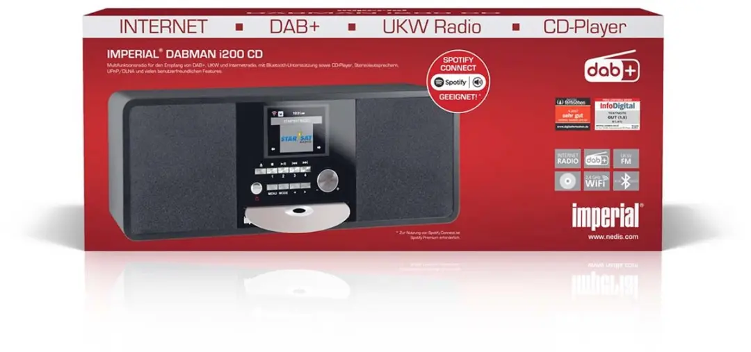 Imperial DABMAN i200 CD DAB+/FM/Internetradio - Zwart - afbeelding 6 van 6