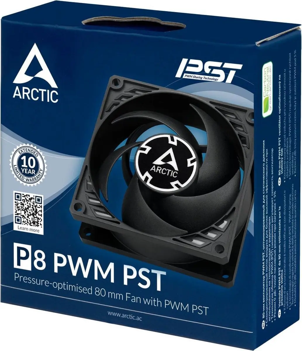 Arctic P8 PWM PST Ventilator 8cm - Zwart